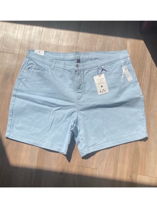 Gloria Vanderbilt Pants - Gloria Vanderbilt Amanda denim short slimming panel  blue breeze 22W